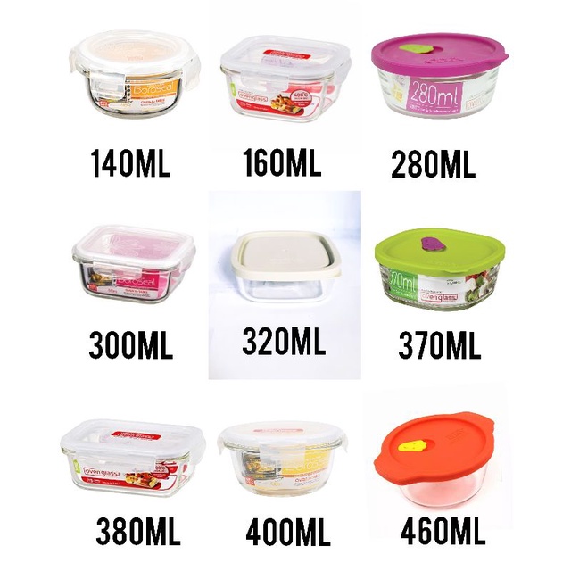 Lock n Lock Oven Glass Baby Food Container Wadah Kaca MPASI Kotak Bulat