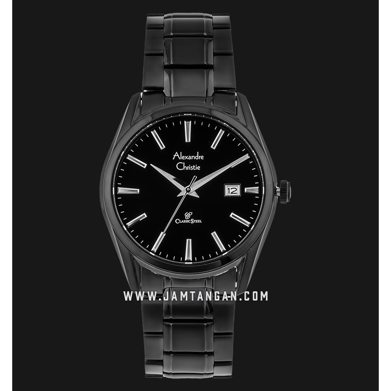 Alexandre Christie AC 8554 MD BIPBA Classic Steel Man Black Dial Black Stainless Steel