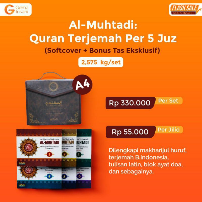 Mushaf Per 5 Juz Al-Muhtadi per JUZ