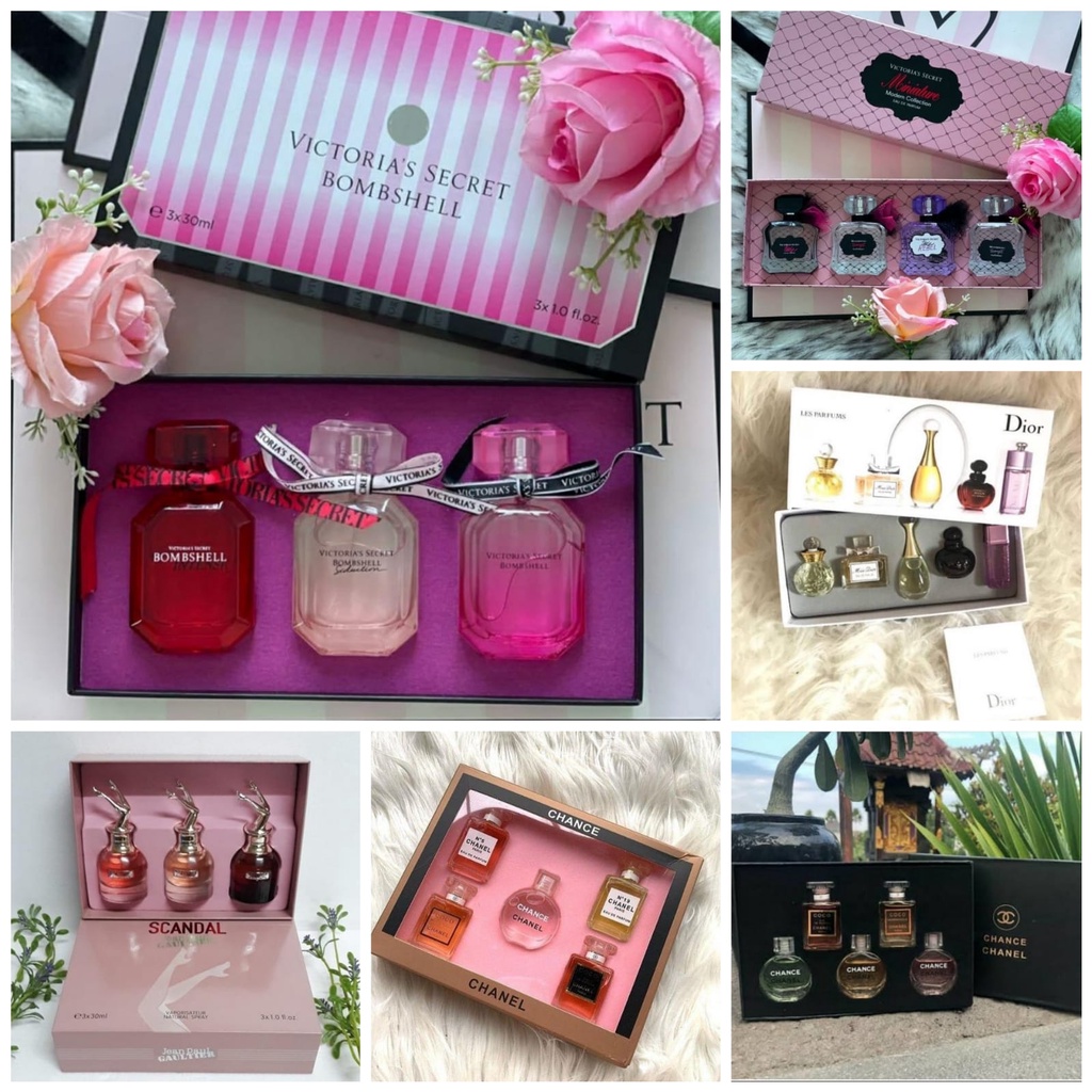 Jual PROMO - PARFUM MINIATUR SET GIFT BOX SERIES / PARFUM BOMBSHELL SET ...