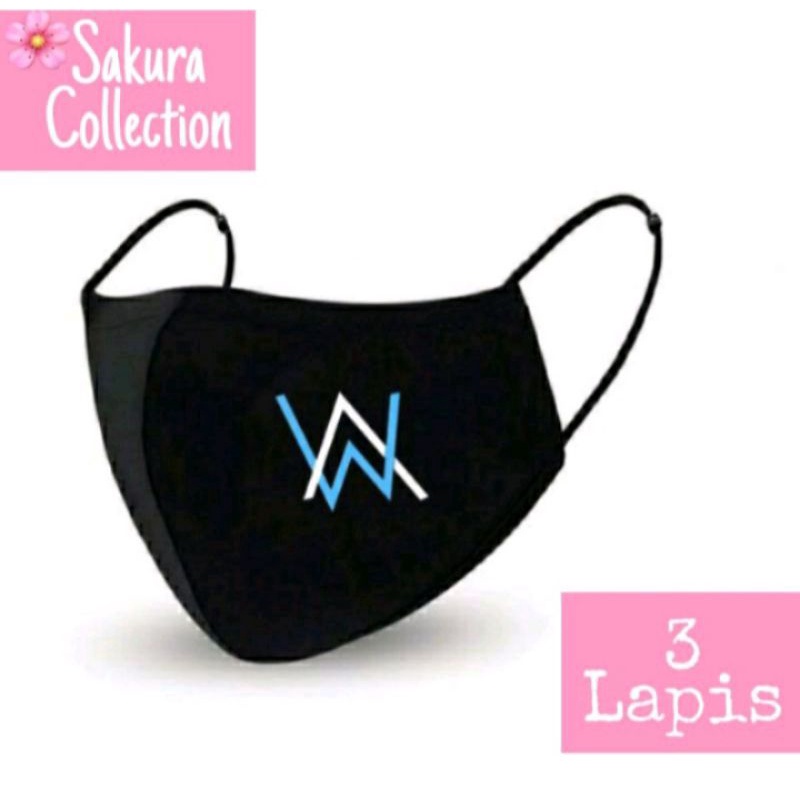 Masker Kain 3 Lapis - Alan Walker