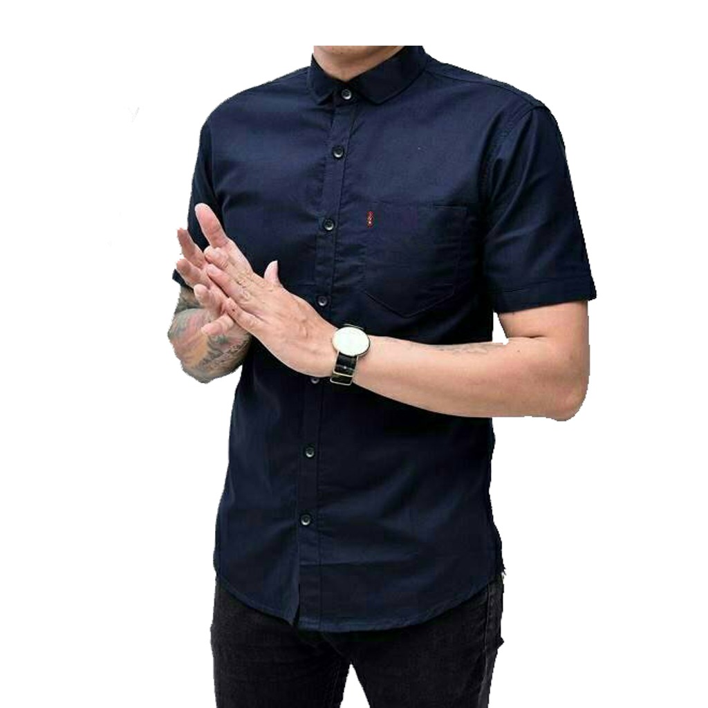 Kemeja Polos Pria Lengan Pendek ~ Kemeja Pria Lengan Pendek Formal ~ Kemeja lengan pendek