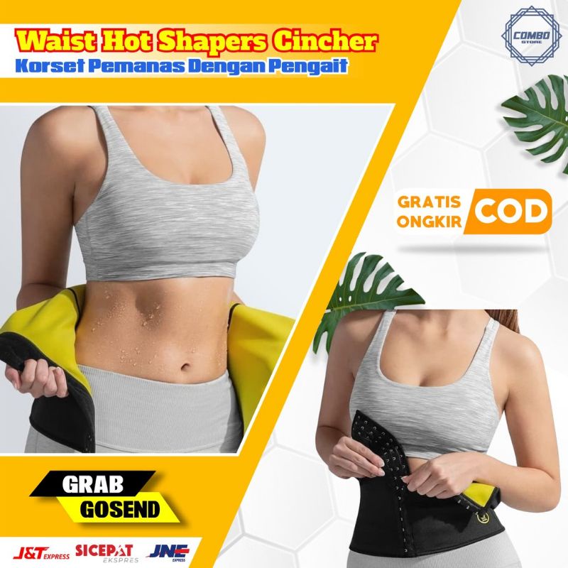 Korset Sport Hot Shapers Pria Wanita Pengait Slimming Waist