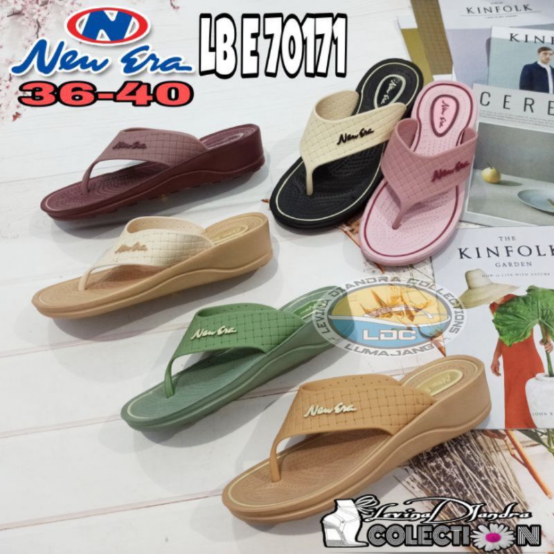 SANDAL JEPIT KARET NEW ERA HEELS LB E 70171 36-40