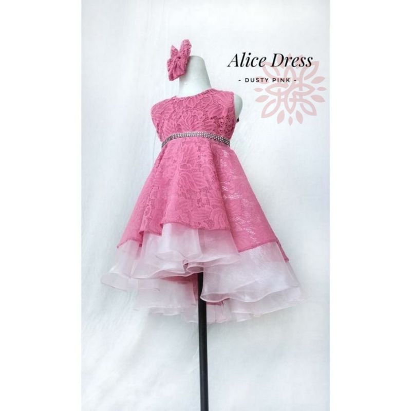 DRESS FASHION KID ANAK ALICE, BRUKAT FURING, MAXY DRESS