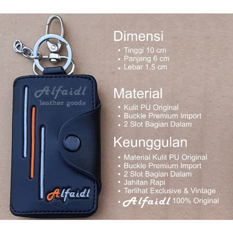 ALFAIDL(Gantugan Kunci)/ Mobil/ Motor Dompet Kunci STNK Mobil/Motor Pengaman Kunci Mobil/Motor Original