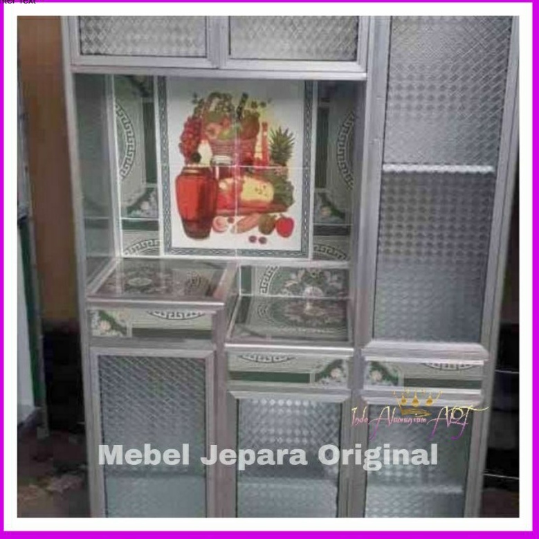 Lemari Minimalis Pintu 6 - Rak Dapur - Rak Piring Bahan Aluminium
