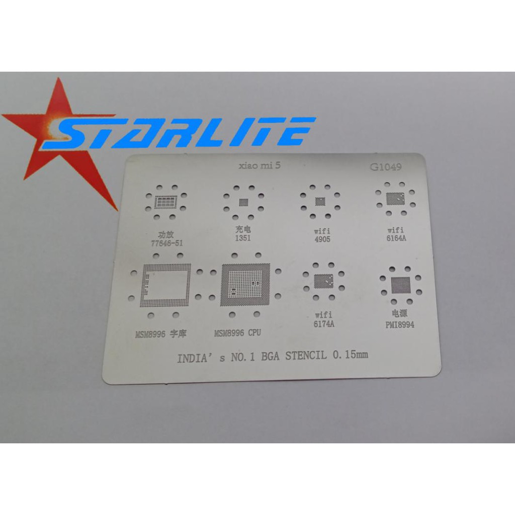 

BGA STENCILS XIAOMI MI 5 (G1049)