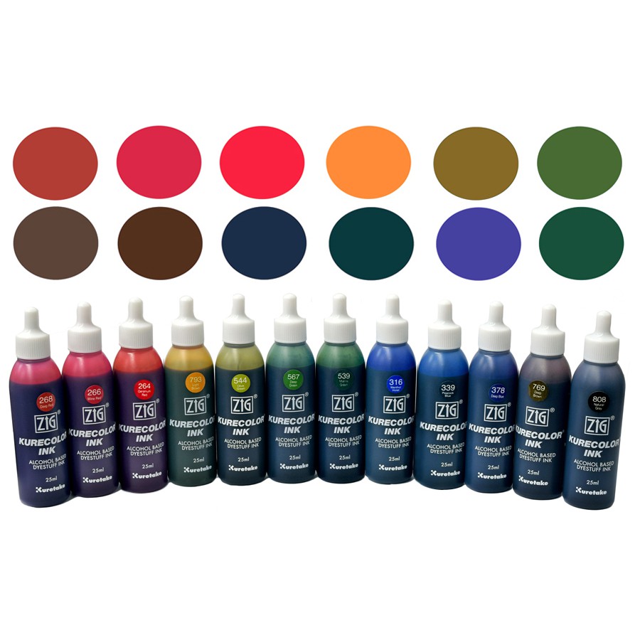 

ZIG KURECOLOR INK DEEP COLOURS 25ml / ALCOHOL INK