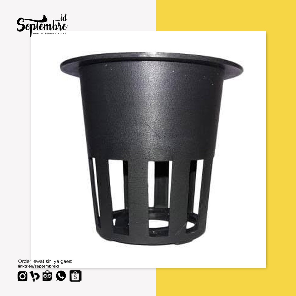 Netpot Hidroponik 5 cm - Pot Hidroponik 5 cm - Netpot 5 cm Warna Hitam
