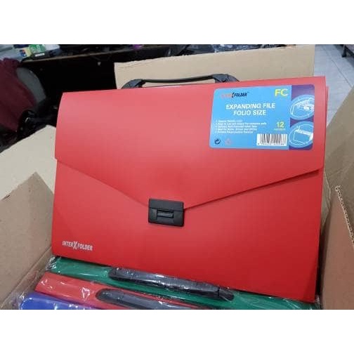 

CODE0A2 Expanding File Folio InterX 12 pockets