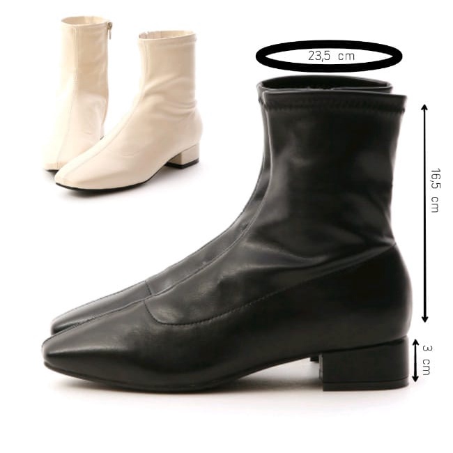 Sepatu Boots Wanita / Sepatu Boots Wanita Korea / Sepatu Heels Boots 3 cm / Sepatu Kulit Sintetis NA