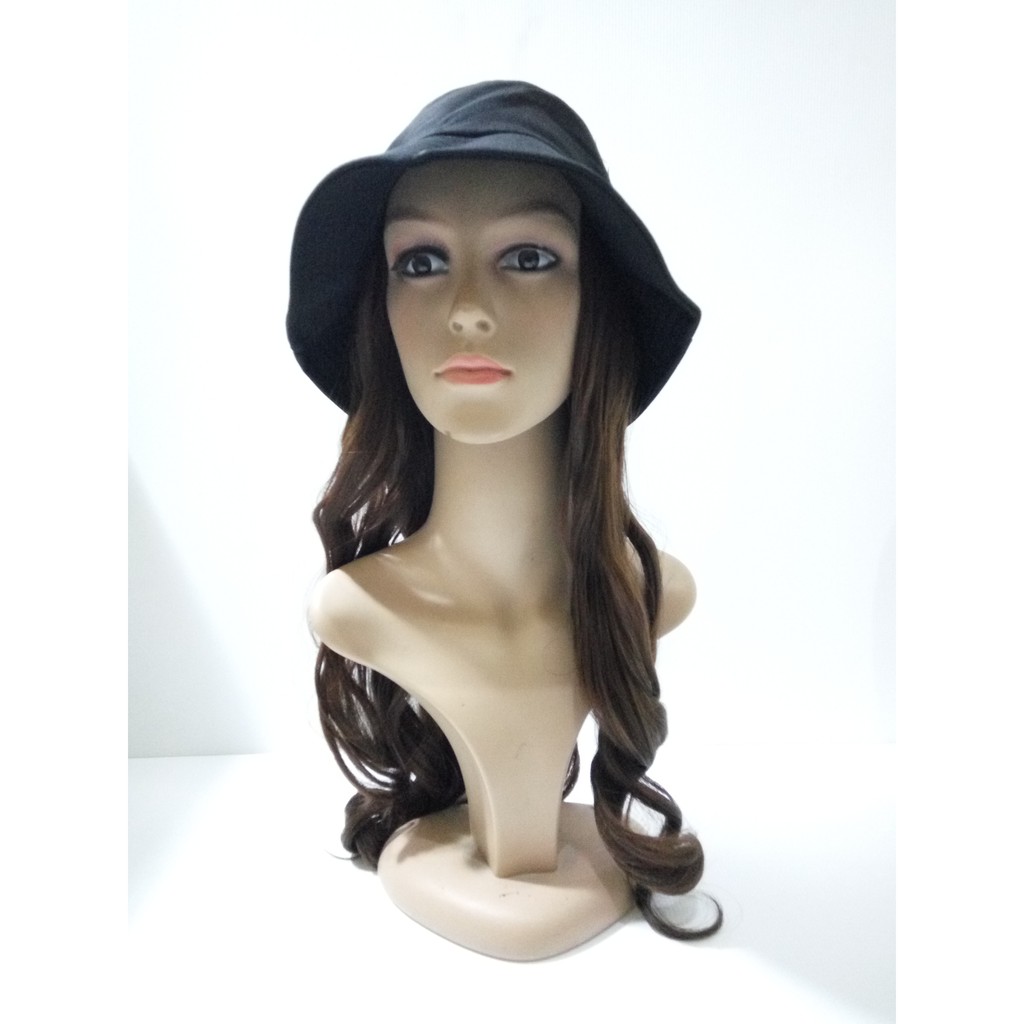 MANEKIN WIG COKELAT