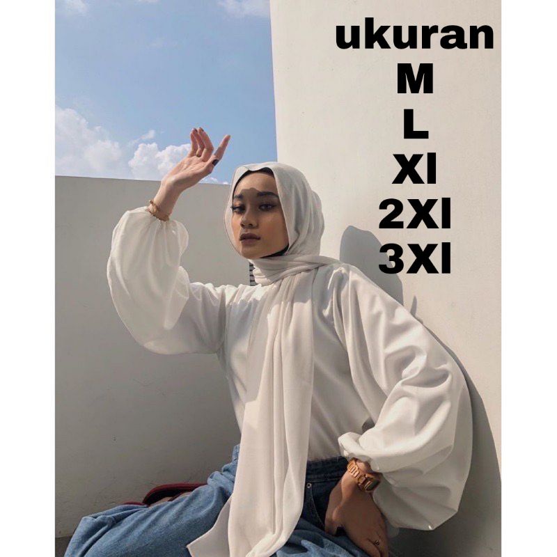 Aluna blouse-blus jumbo-blus BIG SIZE-S-M-L-XL-XXL-XXXL