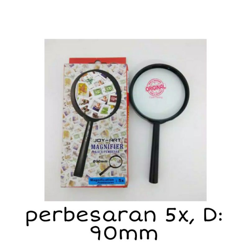 Kaca pembesar Magnifier 90 mm perbesaran 5x termurah