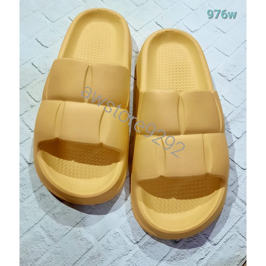 HEMA - 976 Warna Polos - Sandal Karet Anti Slip Empuk Lembut Ringan Slop WANITA