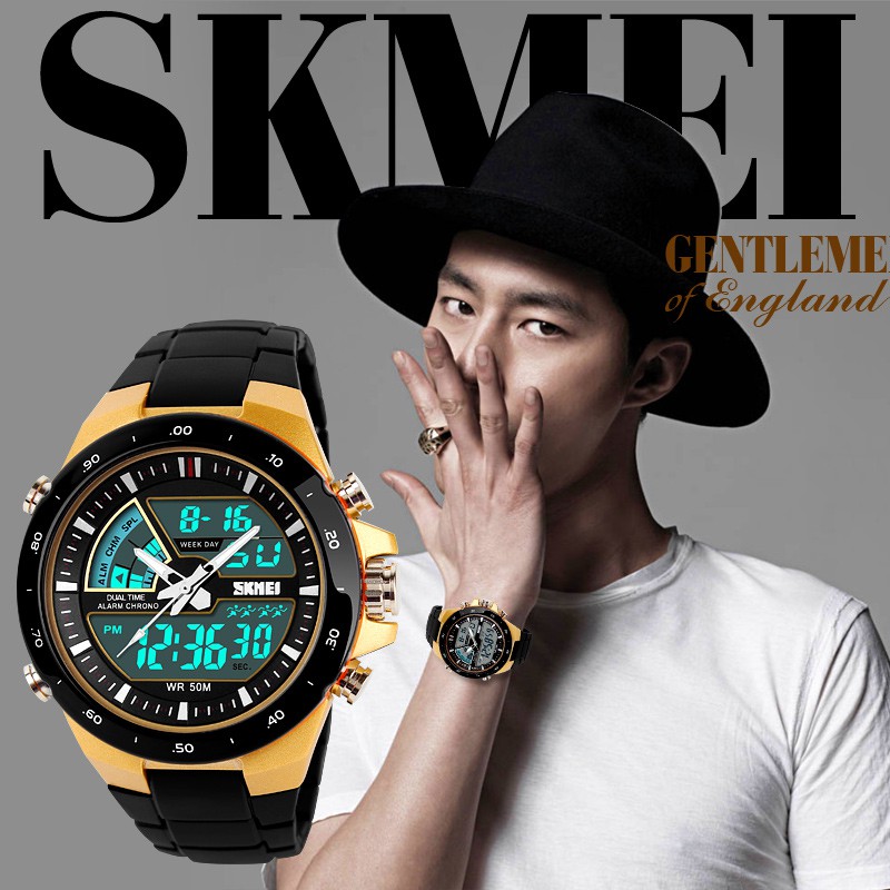 SKMEI 1016 Jam Tangan Pria Digital Analog Anti Air WATCHKITE WKOS