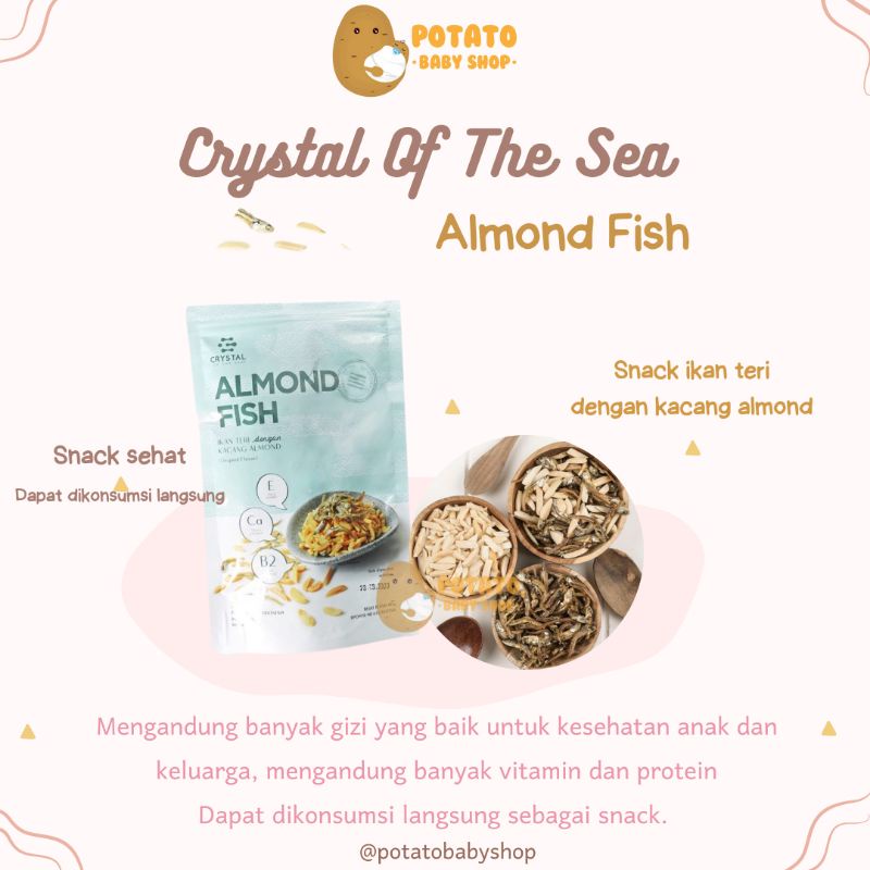 Crystal of The Sea - Almond Fish Snack Sehat Ikan teri dengan kacang almond