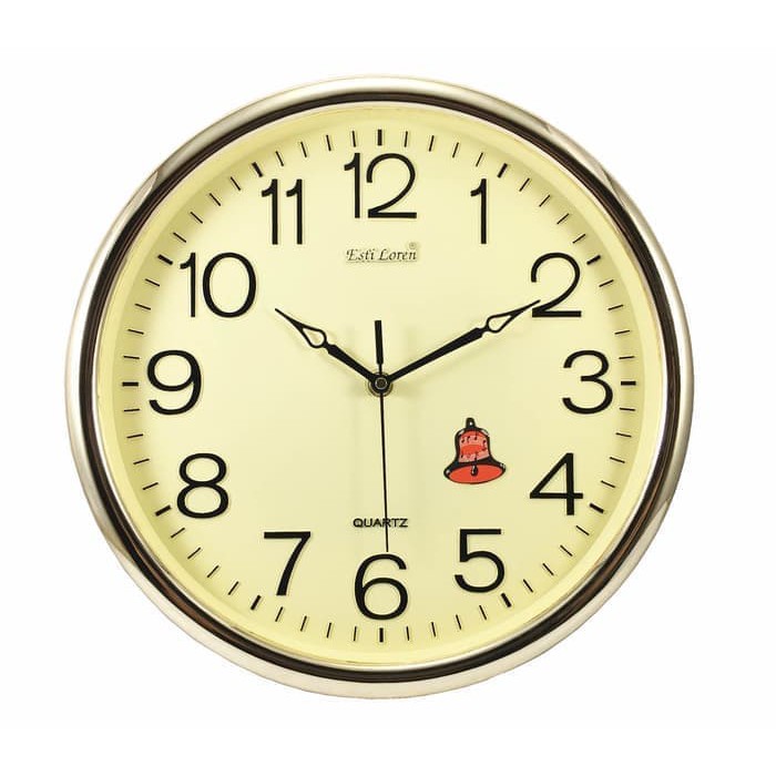 Jam Dinding Esti Loren Melody Striking Bunyi Musik Diameter 32cm - Gold
