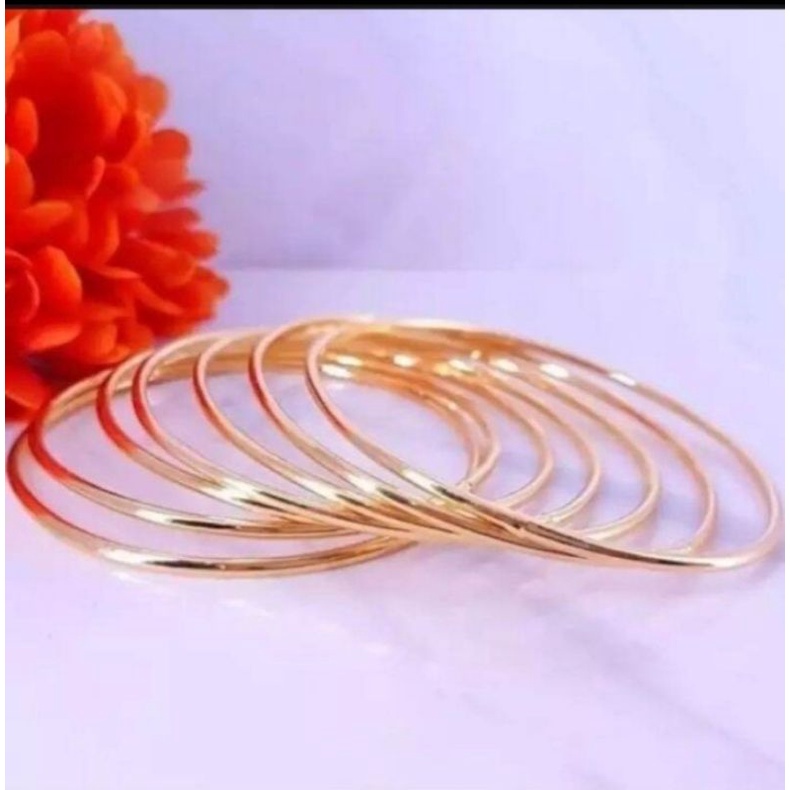 GELANG KERONCONG TITANIUM ASLI SET 6PCS