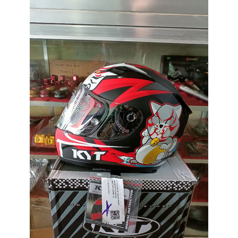 helm kyt R10 kabuki cat