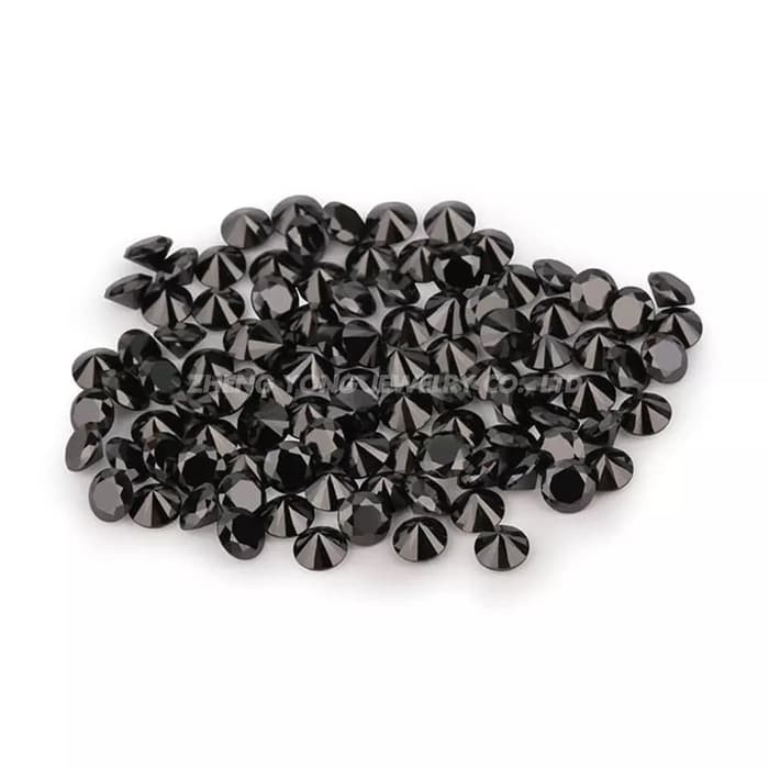 Black Diamond 1000pcs Cubic Zirconia 1MM - 2MM Diamond Hitam