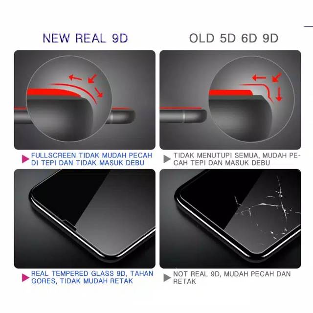 9D TEMPERED GLASS OPPO A5 A9 2020 F9 F11 PRO RENO A5S A7 A1K K1 A3S K3 F7 REALME Q X 5 PRO 3 C2 C1 2