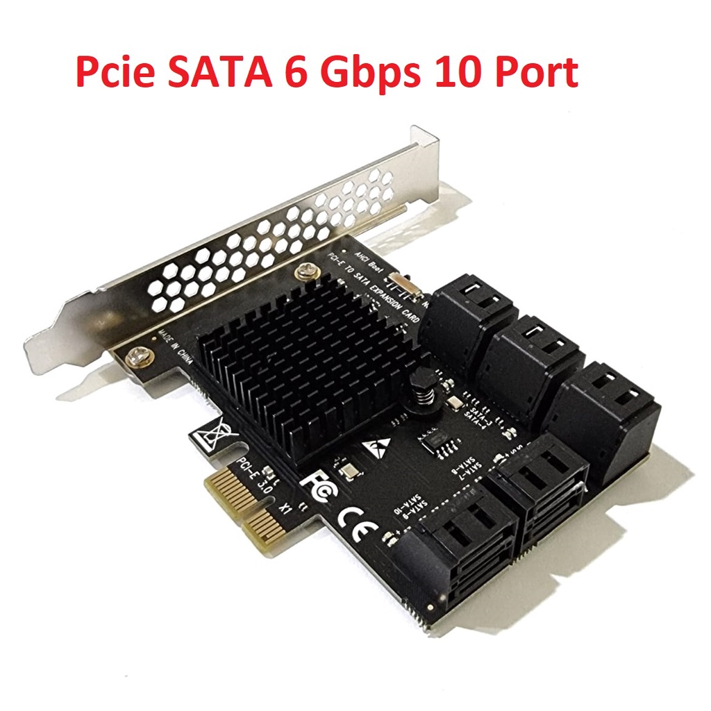 PCIE SATA 10 Port Internal SATA3 High Speed 6 Gbps Pcie X1 Card