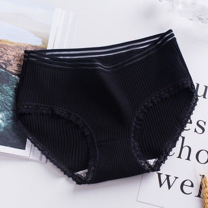 ❀ Chingu ❀ PW021 COD Fashion wanita Celana Dalam Ice Silk Sutra Briefs Elastis Underwear CD Import