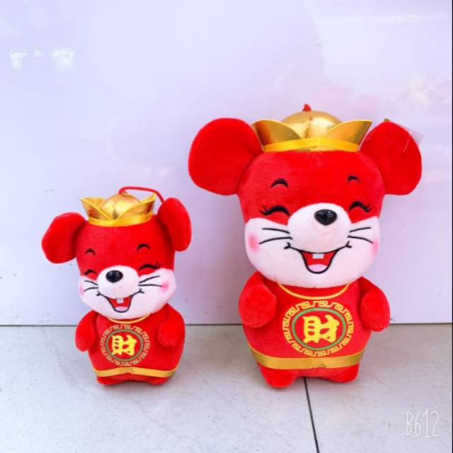 Boneka tahun baru china shio tikus untuk sincia  imlek