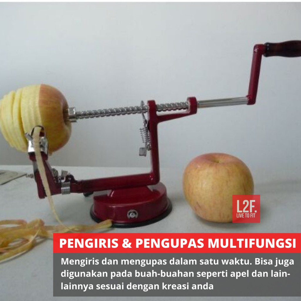 Alat Pengupas Pemotong Pengiris Peeler Kulit Buah Kentang Ulir Spiral