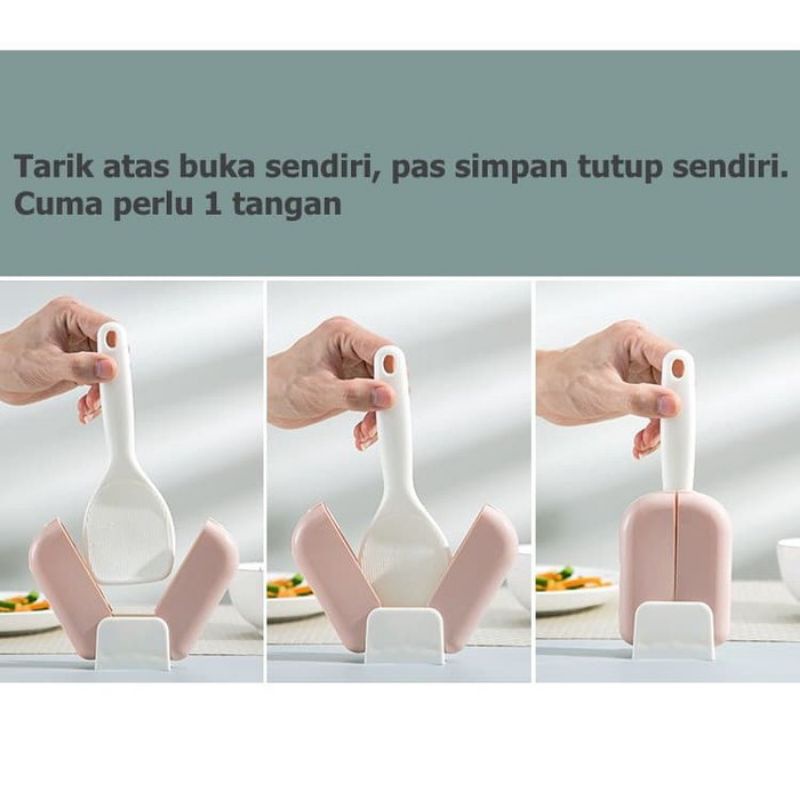 Sendok Nasi Otomatis Centong Nasi Otomatis Sendok Nasi Dengan Penutup Otomatis