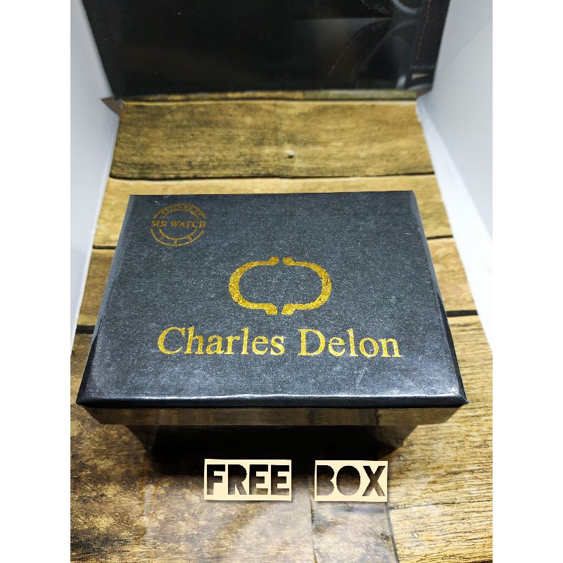 JAM TANGAN COUPLE CHARLES DELON ORIGINAL (TALI KULIT)