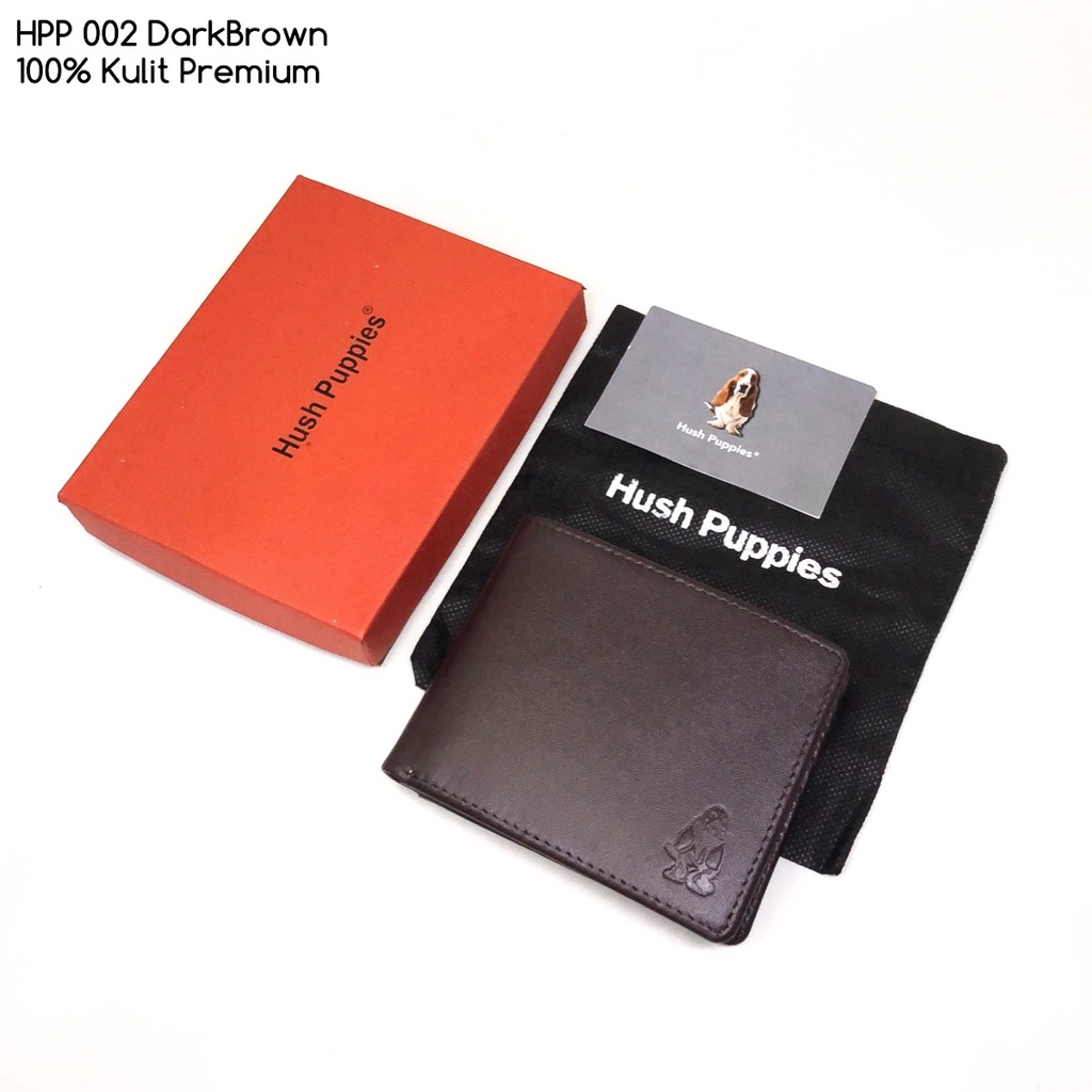 dompet kulit hushuppies 002 premium quality bahan asli kulit sapi