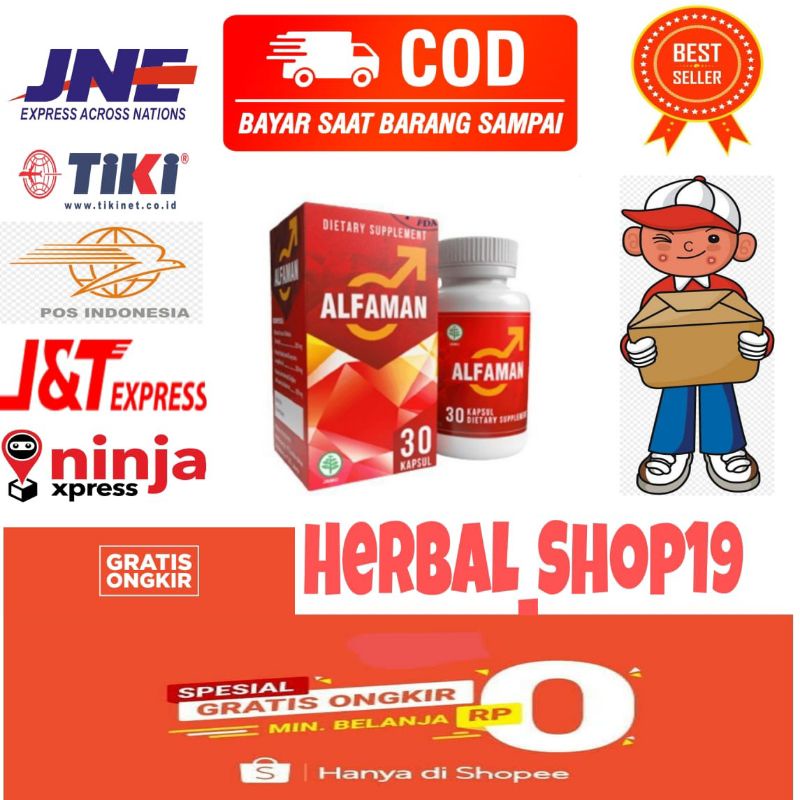 Alfaman Asli Original Obat Kuat Keras Tahan Lama Pembesar No.1 Bpom
