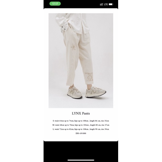 eunoia x robokite Lynx pants size L