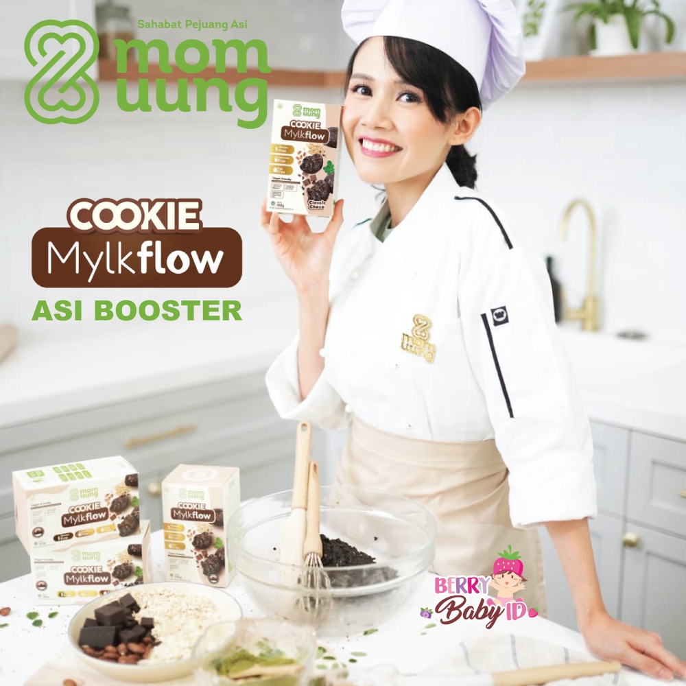 Mom Uung Cookie Mylkflow Kukis Pelancar ASI Booster Suplemen Busui Berry Mart