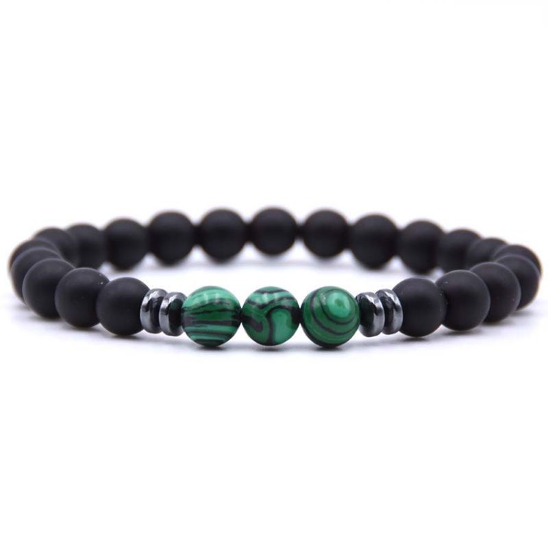 Gelang Batu Natural Batu Onyx Black Doff 8Mm