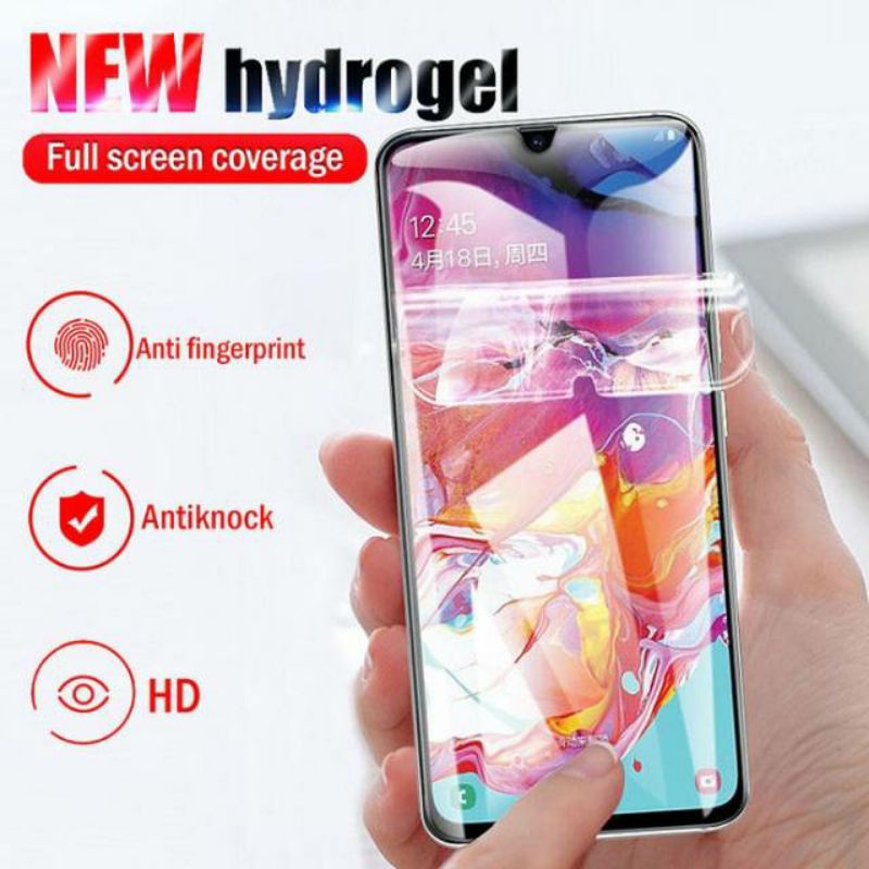 Anti Gores Hydrogel Clear Vivo V23E V21 V20 V20SE V19 V15 V15 Pro V11 V11 Pro V9 V7 V7+ V5 V5 Lite V5 S V5+ Screen Guard Protector Clear Plastik Jelly Lentur Depan Belakang