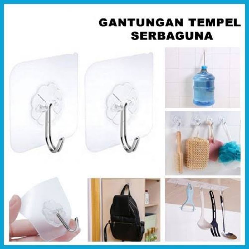 Gantungan Tempel Hook Multifungsi Ajaib Gantungan Dinding Kait Magic Serbaguna Kamar Mandi Dapur