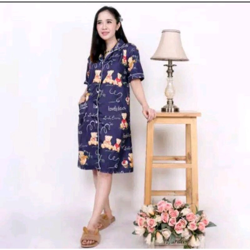 (Bisa COD) PROMO!! Daster Piyama Wanita Motif Karakter Bahan Katun