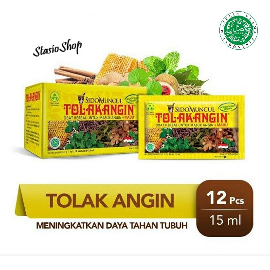 

Tolak Angin Cair Sido Muncul 1 Box Isi 12 Sachet