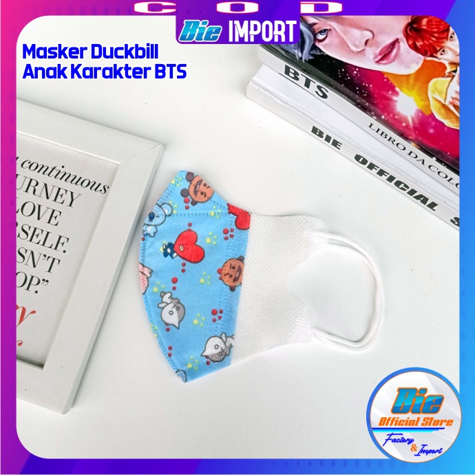 Masker Anak BTS Model Duckbill 3 Ply Impor Best Seller