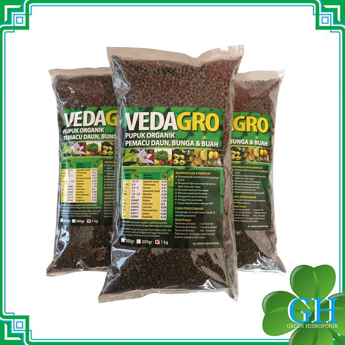 Pupuk Organik VEDAGRO 1 kg Pemacu Daun Bunga & Buah 1.000 gram
