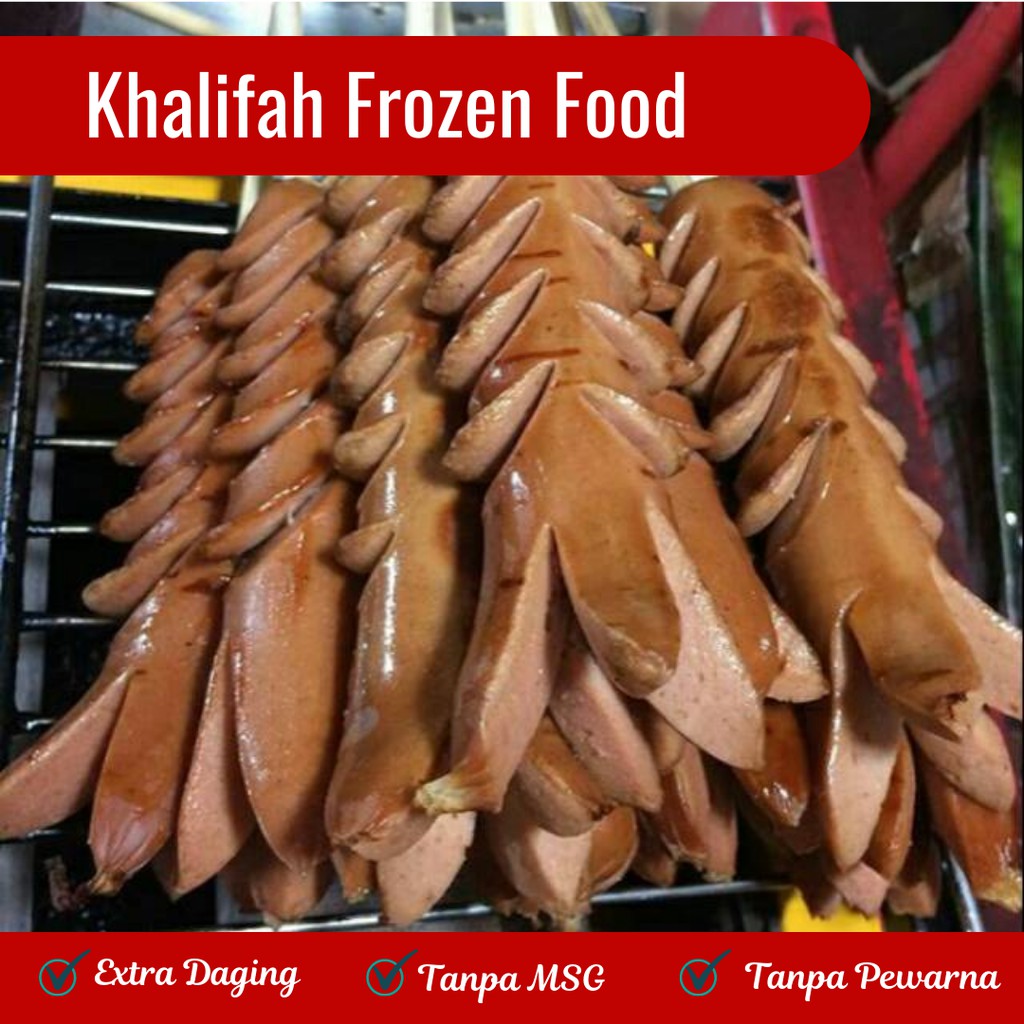 Sosis Bakar Jumbo Ayam Sapi Bratwurst Original JURAGAN Frozen Beku Instan Siap Saji