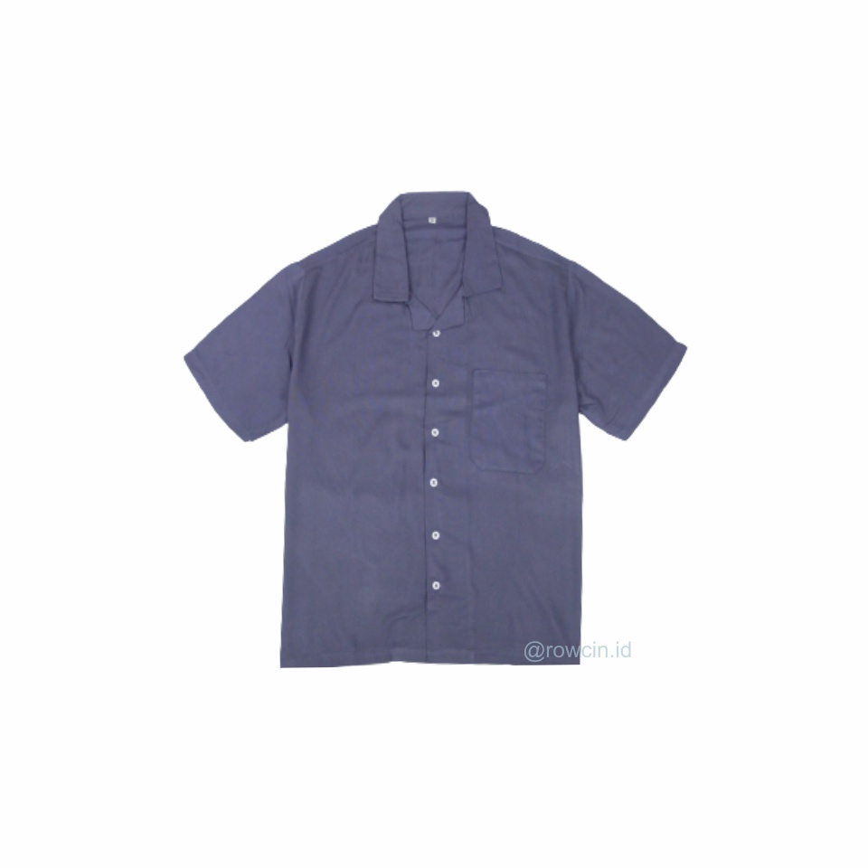 KEMEJA HAWAI POLOS UNISEX KATUN RAYON KEMEJA LENGAN PENDEK-Hawai Smoke