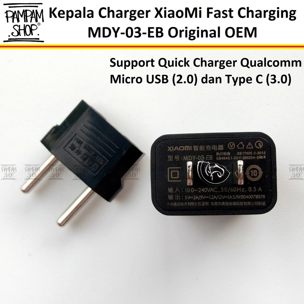 Kepala Adaptor Charger XiaoMi Fast Charging Original 2A MDY-03-EB MDY03EB Xiao Mi Note 1 2 3 4 Mi5