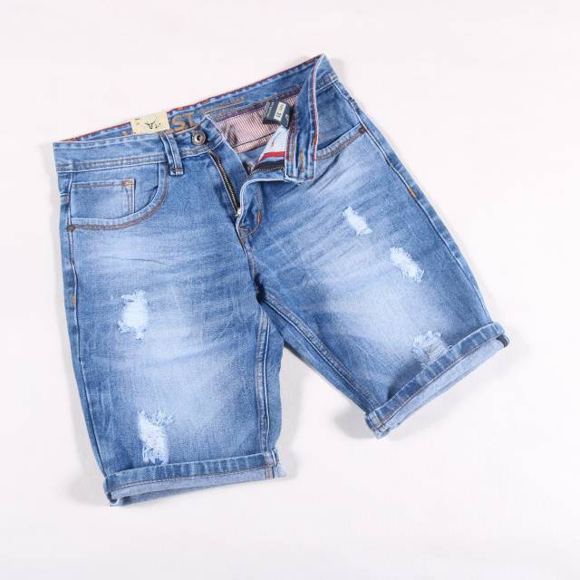  Celana  pendek pria  celana  jeans  sobek  cowok Shopee  Indonesia