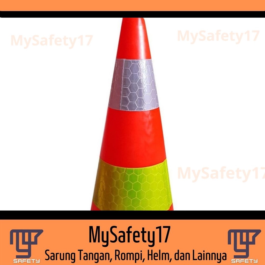 Kerucut Jalan / Segitiga Jalan / Pembatas Jalan Rubber 70 Cm Orange