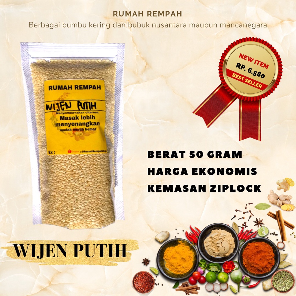 

Biji Wijen Putih Fresh Roasted Sesame Seed Wijen Sangrai Wijen Putih Sangrai Bahan Kue Bahan Makanan